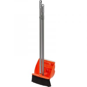 Набор для уборки Ленивка щетка+совок красный  /15