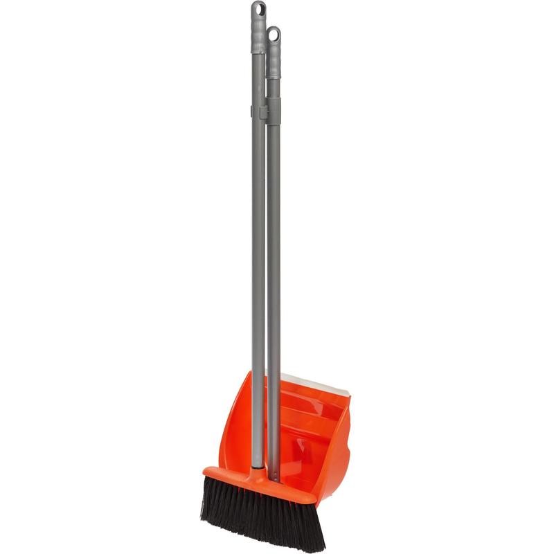 Набор для уборки Ленивка щетка+совок красный  /15