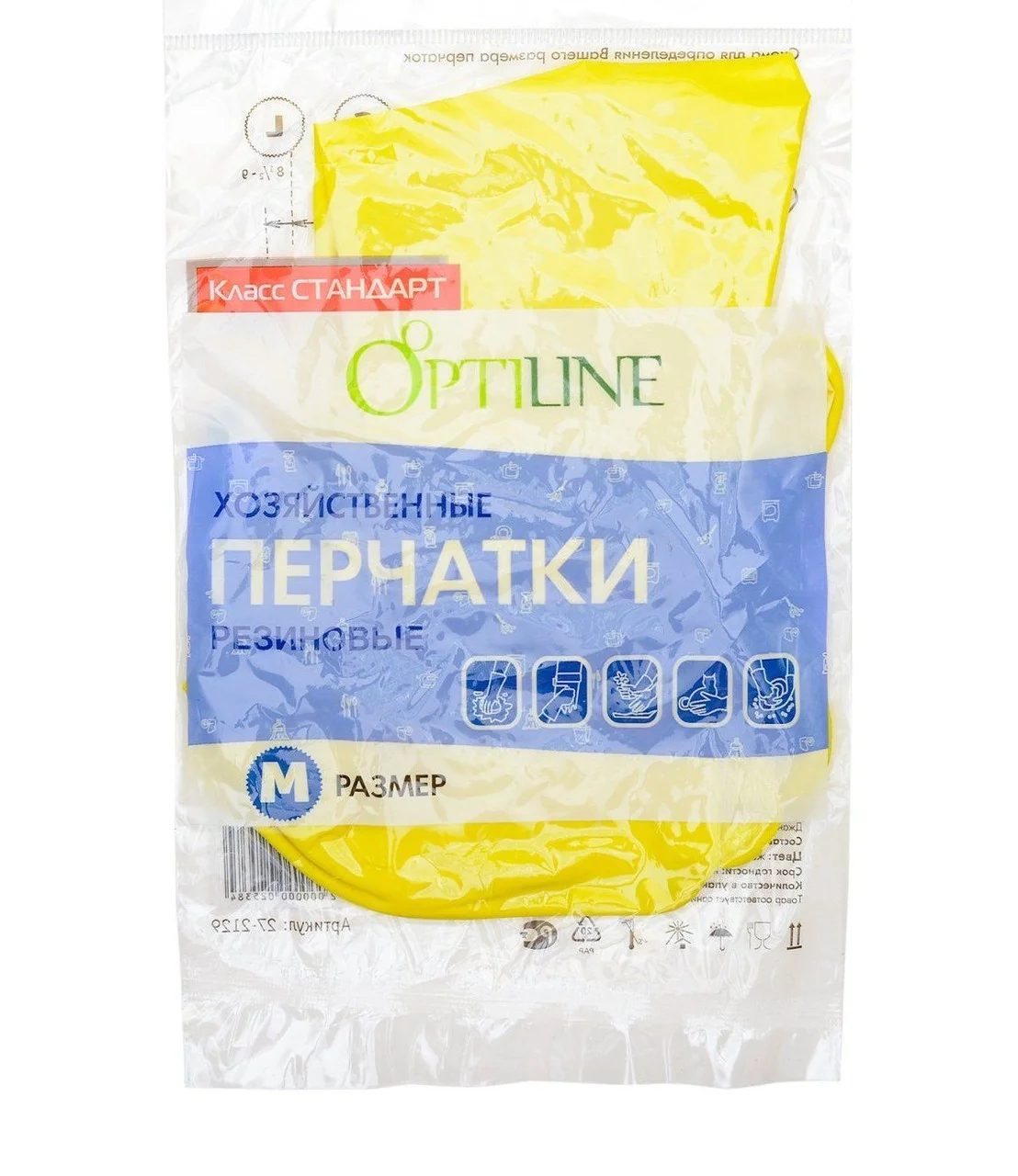 Перчатки Optiline резиновые р.S /12пар в уп/240пар в кор.