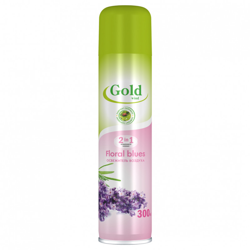 Освежитель воздуха GOLD Wind 300мл Цветочный блюз /12