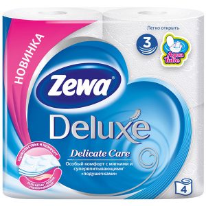 Туалетная бумага ZEWA Deluxe белая 3-х.сл.4рул/14