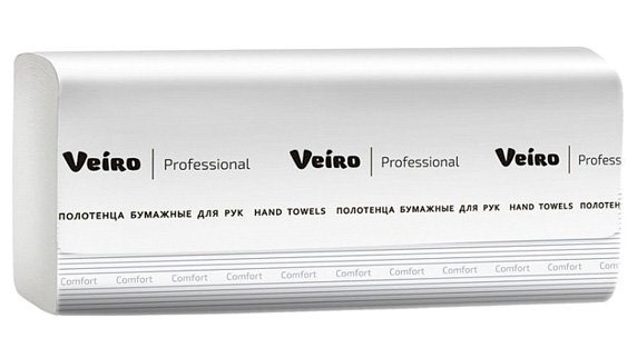 Полотенца бумажные Z-сложения 2-слой 200л Veiro Professional Lite белое / 21