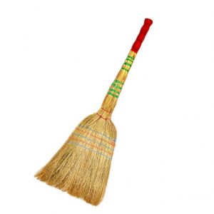 Веник "Сорго" 4-х прошивной красный Премиум / 50шт