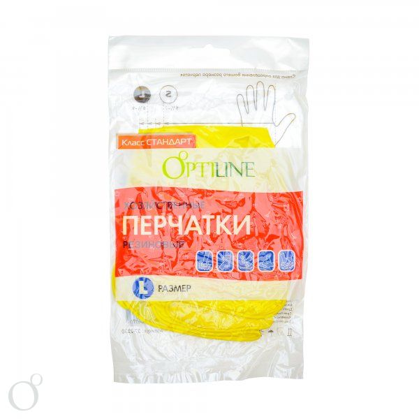 Перчатки Optiline резиновые р.L /12пар в уп/240пар в кор.