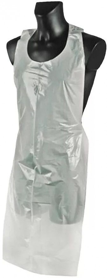 Фартук ПВД белый повыш. прочности 80х140 см 35 мкм * 50 шт уп/250