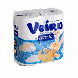 Туалетная бумага Veiro 4рул. 2х-сл Классик белая 17,5м 140 отрыв/12
