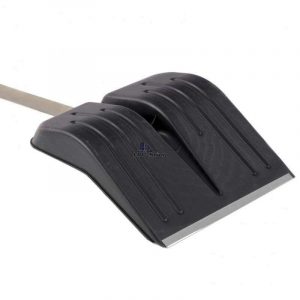 Лопата пластиковая для уборки снега 420*420 мм с мет. кромкой с черенком (6)/Ангарск