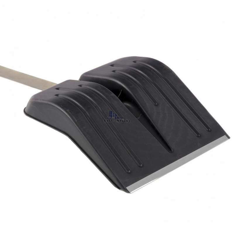 Лопата пластиковая для уборки снега 420*420 мм с мет. кромкой с черенком (6)/Ангарск