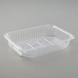 Контейнер пластик 500 мл плоский прозрачный/(100упак/500кор)