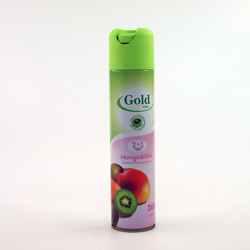 Освежитель воздуха GOLD Wind 300мл Манго и Киви/12