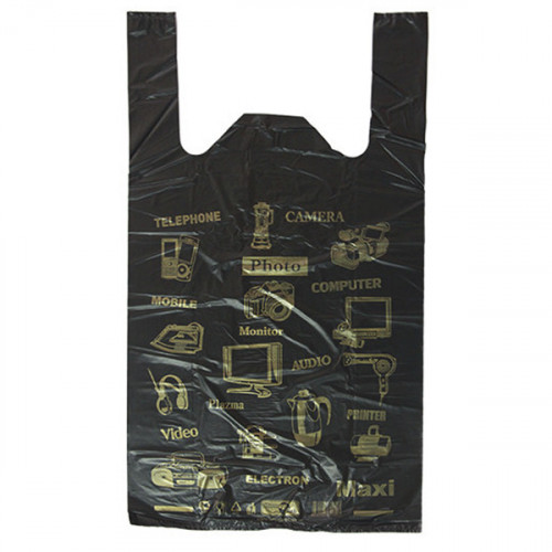 Пакет майка Электрон (390+90*2)*600 23мк (100)/10