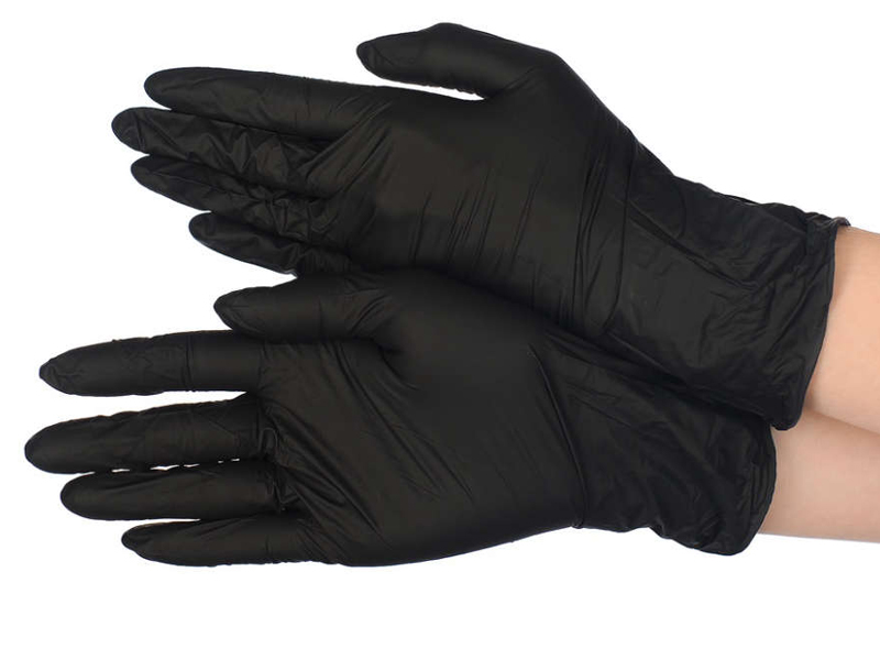 Перчатки нитриловые Optiline черные S *200шт / 2000