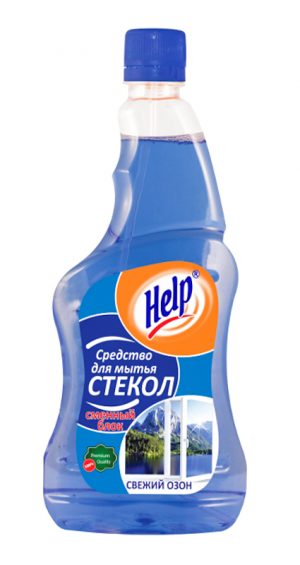 Средство ХЕЛП Свежий Озон для стекол 500 мл.запаска 3/12