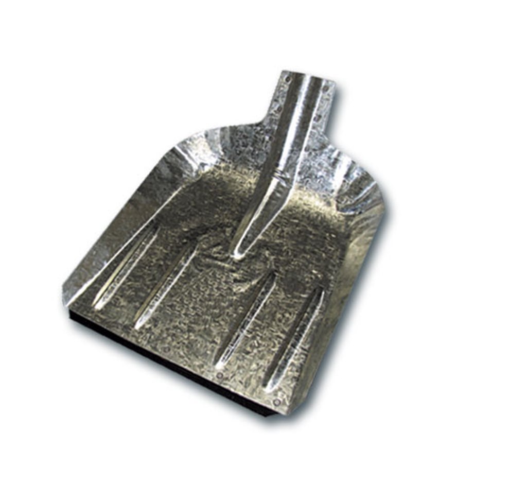 Лопата снеговая 355*380 алюминиевая с накладкой без черенка