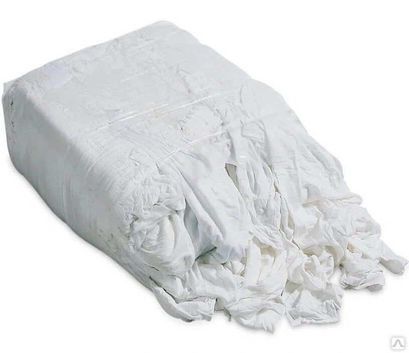 Ветошь "ПРОСТЫНИ" белые, брикет, 10 кг (ОК)