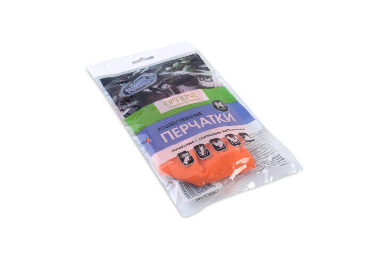 Перчатки Optiline р.XL резиновые Премиум особопрочные оранж/12пар в уп/240пар в кор.