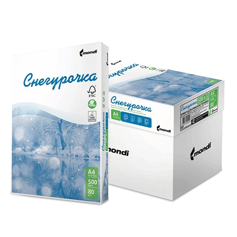 Бумага А4 500л 80/95 СНЕГУРОЧКА.С