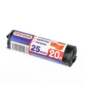 Пакет для мусора 20л 25шт Помощник 45*50 8мкр /120 (3000)