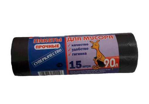 Пакет для мусора 90л 15шт Помощник 65*90 18мкр /50 (750)