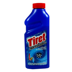 Гель TIRET Профессионал для удаления засоров в канализационных трубах 1л/12