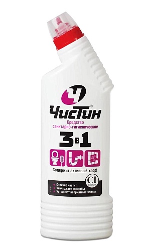 Средство Чистин 750мл 3в1 для чистки сантехники с хлором (утёнок) / 14