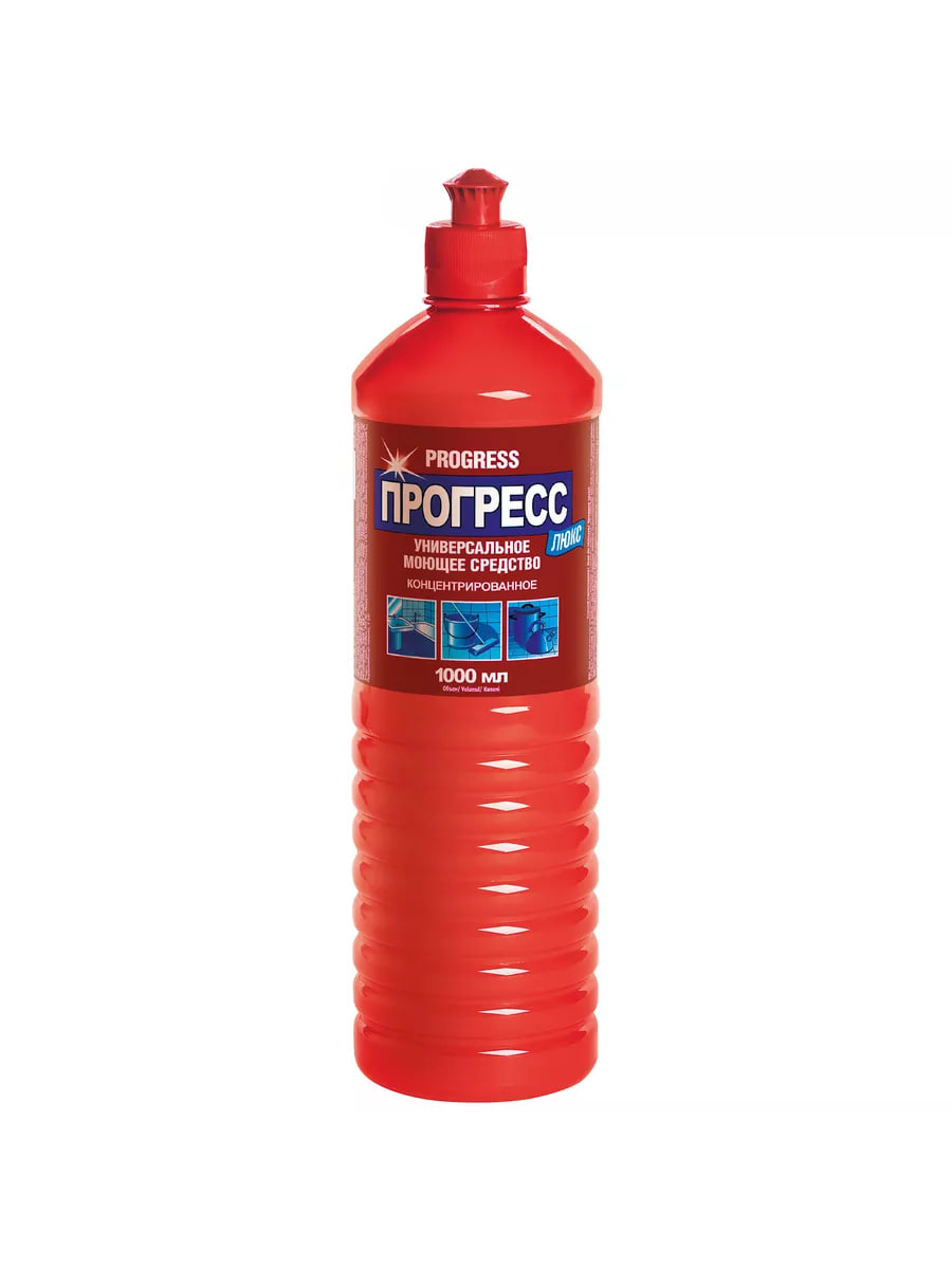 Универсальное моющее средство ПРОГРЕСС ЛЮКС, концентрат 1л /12